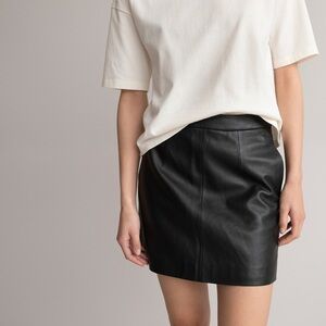 Vintage Cosa Nova Black Leather Mini Skirt